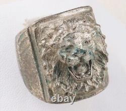 Lion Attack WWII Ring GERMAN ww2 WEHRMACHT GERMANY Army MILITARY Soldiers AMULET