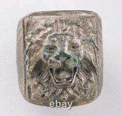 Lion Attack WWII Ring GERMAN ww2 WEHRMACHT GERMANY Army MILITARY Soldiers AMULET