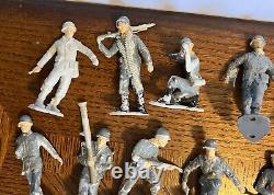 Lot Of 119 1963 Louis Marx German Toy Soldiers US Army Men WWII War 2 Plastic