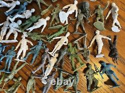 Lot Of 119 1963 Louis Marx German Toy Soldiers US Army Men WWII War 2 Plastic