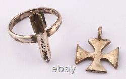 Luftwaffe GERMAN Pilots IRON Cross Ring GERMANY Air Force WWII ww2 BOMBER Army