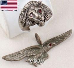 Luftwaffe LION Air Force WWII Ring GERMAN ww2 WEHRMACHT GERMANY Army MILITARY