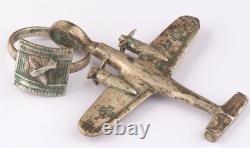 Luftwaffe WW2 German pilot ring WWII Twin-engine bomber pendant Germany Army set