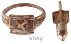 Luftwaffe WW2 German ring Pendant WWII Germany Army Wehrmacht air force set art