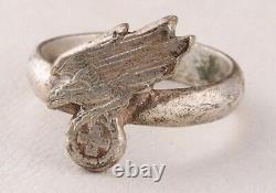 Luftwaffe WWII Ring GERMAN ww2 AIR Force RED Cross MILITARY Eagle GERMANY Army W