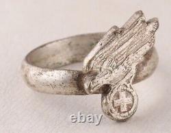 Luftwaffe WWII Ring GERMAN ww2 AIR Force RED Cross MILITARY Eagle GERMANY Army W