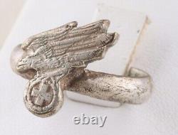 Luftwaffe WWII Ring GERMAN ww2 AIR Force RED Cross MILITARY Eagle GERMANY Army W