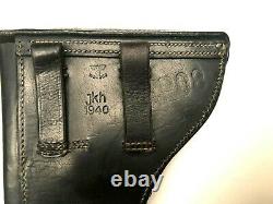 Luger Mauser P08 German WWII Army Holster 1940 jhk P. 08 & Eagle WaA280 Original