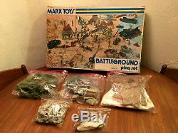 MARX BATTLEGROUND UNUSED PLAY SET #4756 WWII German American Army 1970s Nice