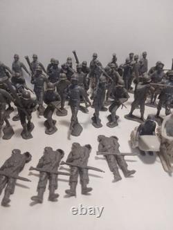 Marx Light Gray German Army Soldiers WWII 54mm 1963 Lot of 100