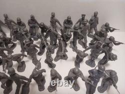 Marx Light Gray German Army Soldiers WWII 54mm 1963 Lot of 100