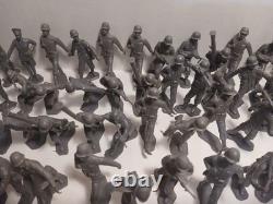 Marx Light Gray German Army Soldiers WWII 54mm 1963 Lot of 100