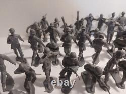 Marx Light Gray German Army Soldiers WWII 54mm 1963 Lot of 100