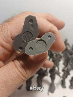 Marx Light Gray German Army Soldiers WWII 54mm 1963 Lot of 100