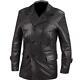 Mens German Army Submariner Wwii Black Cow Hide Black Leather Jacket All Sizes