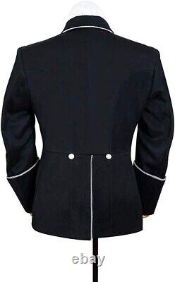Military Army WWII German Elite Black Wool General/Leader Formal Dress Jacket