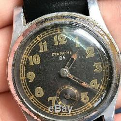 Military WW2 Watch ETANCHE 85 DH Original Mechanical Rare German Army Wehrmacht