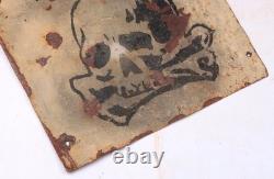 Minen Mines German WW2 Sign war period WWII Germany Army bones Battlefield road