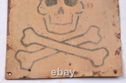 Minen Mines German WW2 Sign war period WWII Germany bones Battlefield road Army
