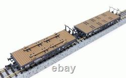 N Scale German Railway Typ SSys 2 Flat Cars withPanther D Tank Load Kit WW2 Army