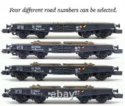 N Scale German Railway Typ SSys 2 Flat Cars withPanther D Tank Load Kit WW2 Army