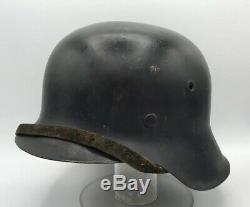 Named Ww2 German Helmet KIA W History Wwii Army M42 Original