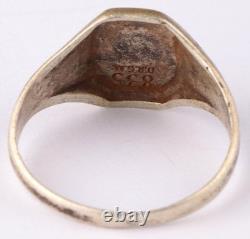 Naval artillery Nordsee 835 silver WW2 German ring WWII North Sea Germany Army W