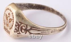 Naval artillery Nordsee 835 silver WW2 German ring WWII North Sea Germany Army W