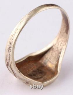 Naval artillery Nordsee 835 silver WW2 German ring WWII North Sea Germany Army W