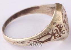 Naval artillery Nordsee 835 silver WW2 German ring WWII North Sea Germany Army W