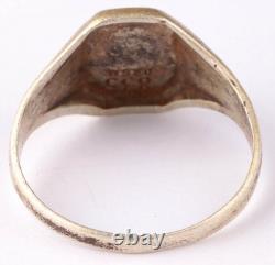 Naval artillery Nordsee 835 silver WW2 German ring WWII North Sea Germany Army W