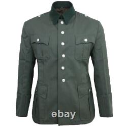 New Man's German Army Officers Failed gray Wool Tunic WW2 Repro Uniform Jacket