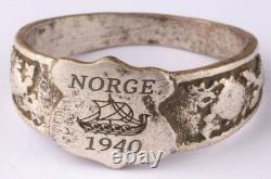 Norway WW2 Norge 1940 German Navy ring WWII Ship drakkar Germany Army Wehrmacht