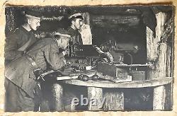 ORIGINAL WW1 GERMAN ARMY MG08 HEAVY MACHINE GUN NEST withcrew PHOTO POSTCARD RPPC