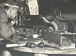 ORIGINAL WW1 GERMAN ARMY MG08 HEAVY MACHINE GUN NEST withcrew PHOTO POSTCARD RPPC