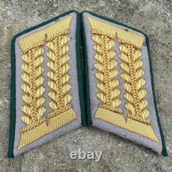 ORIGINAL WWII WW2 German High Ranking Army Administrative Collar Tab Pair Rare