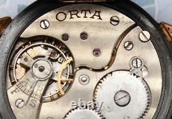 ORTA Military WWII GermaN ARMY Swiss Vntage men's Mechanical Wristwatch SERVISED