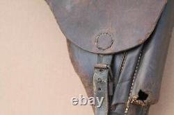 Old Original Rare Army German Leather Holster P08 WWI WWII