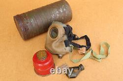 Old WW2 WWII Romanian Army Military AGV Gas Mask Respirator Dated 1939 with Tag