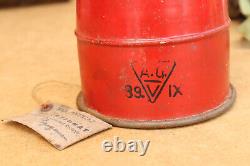 Old WW2 WWII Romanian Army Military AGV Gas Mask Respirator Dated 1939 with Tag