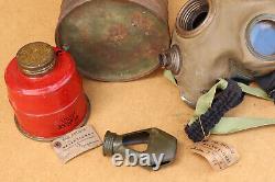 Old WW2 WWII Romanian Army Military AGV Gas Mask Respirator Dated 1939 with Tag
