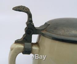 Old WWII German Army Heer beer mug ceramic stein WW1 Gebirgsjager 0.5L Wehrmacht