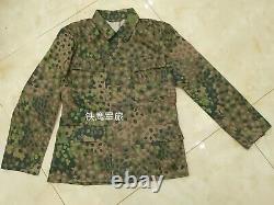 Only SIZE L GERMAN ARMY LINEN HBT DOT 44 PEA CAMO M43 FIELD TUNIC & TROUSERS
