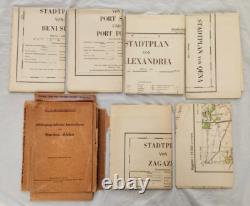 Original 1940 WWII German Afrika Northeast Africa Military Maps Berlin Army Set