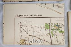 Original 1940 WWII German Afrika Northeast Africa Military Maps Berlin Army Set