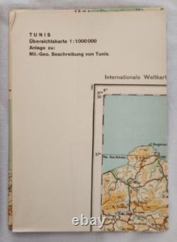 Original 1941 WWII German Tunis Military Geographical Maps Set Berlin Army