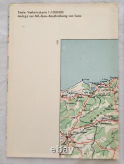 Original 1941 WWII German Tunis Military Geographical Maps Set Berlin Army