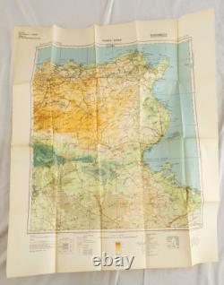 Original 1941 WWII German Tunis Military Geographical Maps Set Berlin Army