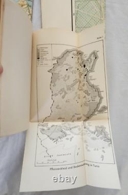Original 1941 WWII German Tunis Military Geographical Maps Set Berlin Army