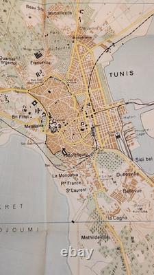 Original 1941 WWII German Tunis Military Geographical Maps Set Berlin Army